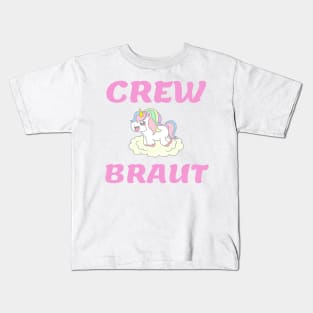 Bachelorette Party Shirt Unicorn Crew Bride Kids T-Shirt